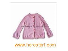 Girls′ Cardigan Sweater (KX-B25)图1