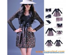 Sexy Lace Long Sleeve Lady Dress (A88002)图1