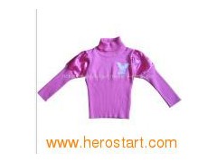 Girl′s Turtleneck Fashion Sweater (KX-B43)图1