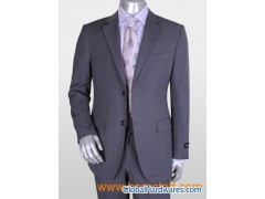 Finely Pinstriped Men Business Suit (0368-384)图1