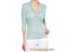 crinked flounce shirt图1