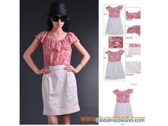 Round Neck Fashion Dress (A88196)图1