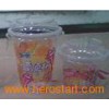 280ml Plastic Sundae Disposable Ice Cream Cups / Beautiful