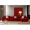 Red Fabric Modern Fabric Sofas With Feather Cushions , Soft