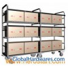 Metal Wire Shelving / Wire Mesh Shelving Equipped With 6 Ca