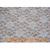 Fashion White Brushed Lace Fabric with Flower Shape , 135cm