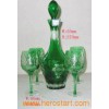 Colored bottle and golet Cup Wine Glass Gift Sets / glasswa