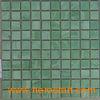 Pure Green Ceramic Mosaic Wall Tile, Ice Jade Look Glass Mo