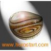 Art Fashion Women Handmade Lampwork Glass Rings Tinsel Gold
