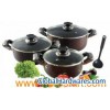 6 Piece Nonstick Aluminum Cookware Set with Heat Resistant