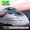 NFPA 130 Fire test to railway