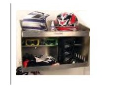 Metal Wall Cabinet Helmet Storage