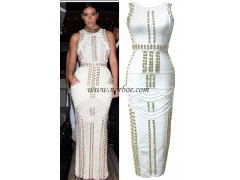 Norboe Kim Beads Maxi Bandage Dress图2